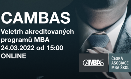 Pozvánka na online veletrh programů MBA, které mají akreditaci CAMBAS/24.3.2022 od 15,00