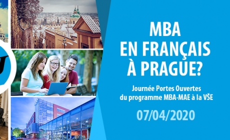 Dny otevřených dveří programu MBA_Master Management et Administration des Entreprises 7.4., 19.5. a 9.6.